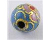 Aqua 6mm Round Cloisonne